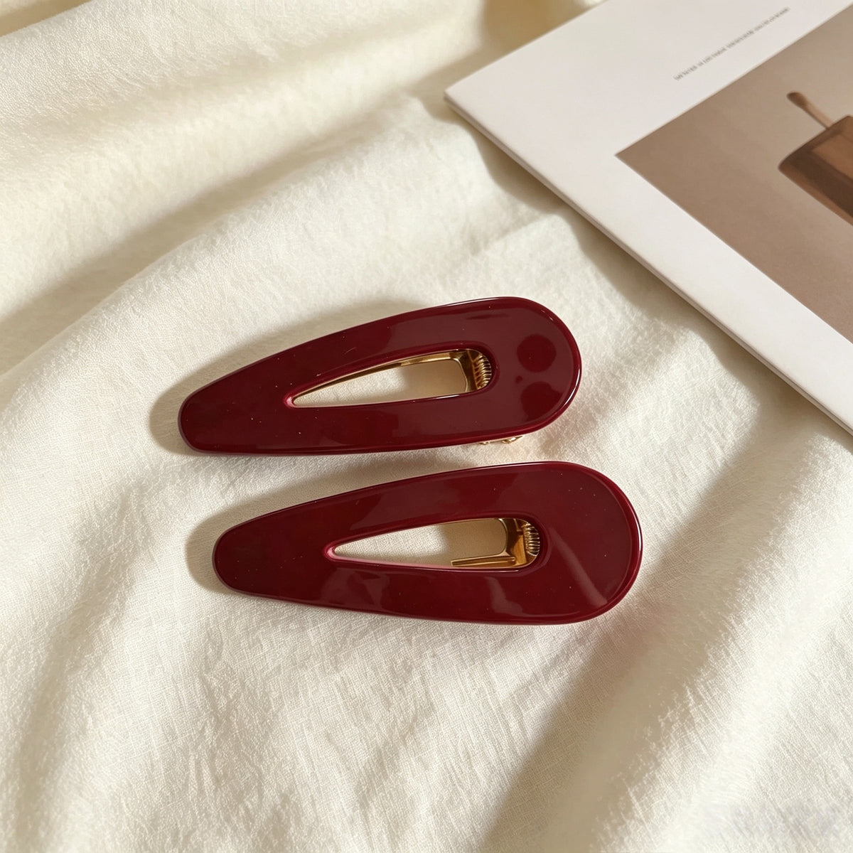 POFFLET Little Mood Clips — 2 Pack in Rich Reds