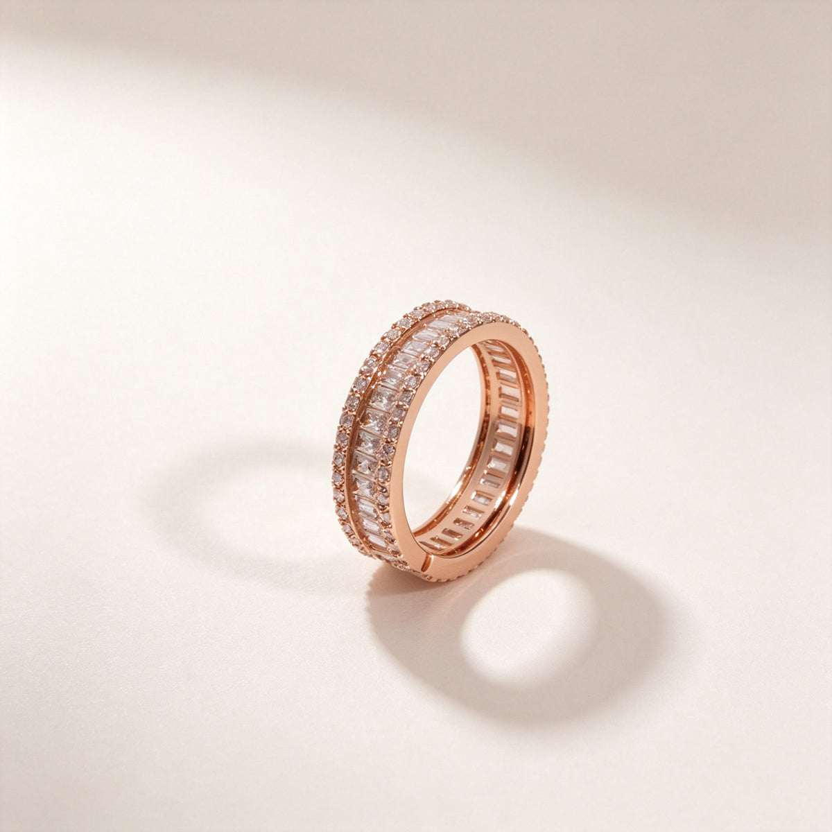 POFFLET After Hours Baguette Ring in Crystal