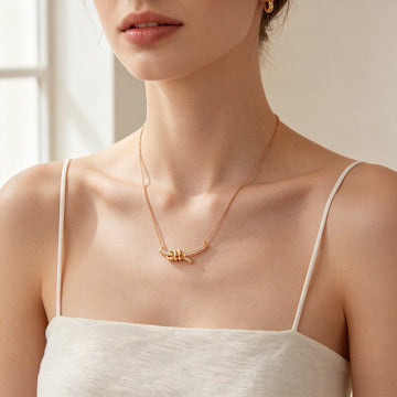 POFFLET Just a Knot Necklace detail view