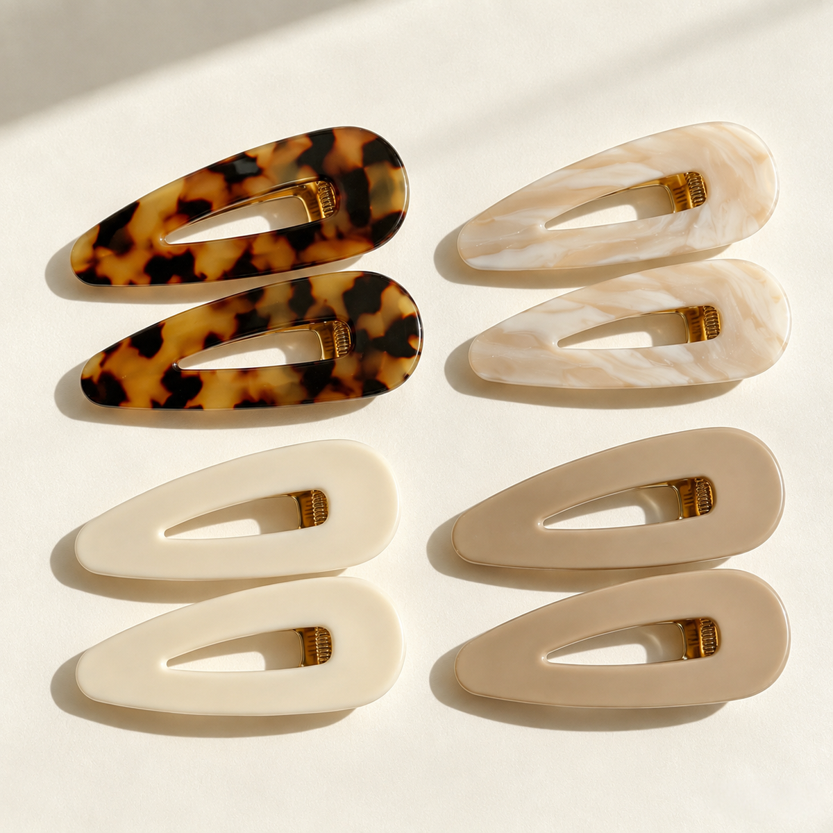 POFFLET Little Mood Clips — 2 Pack in Warm Neutrals