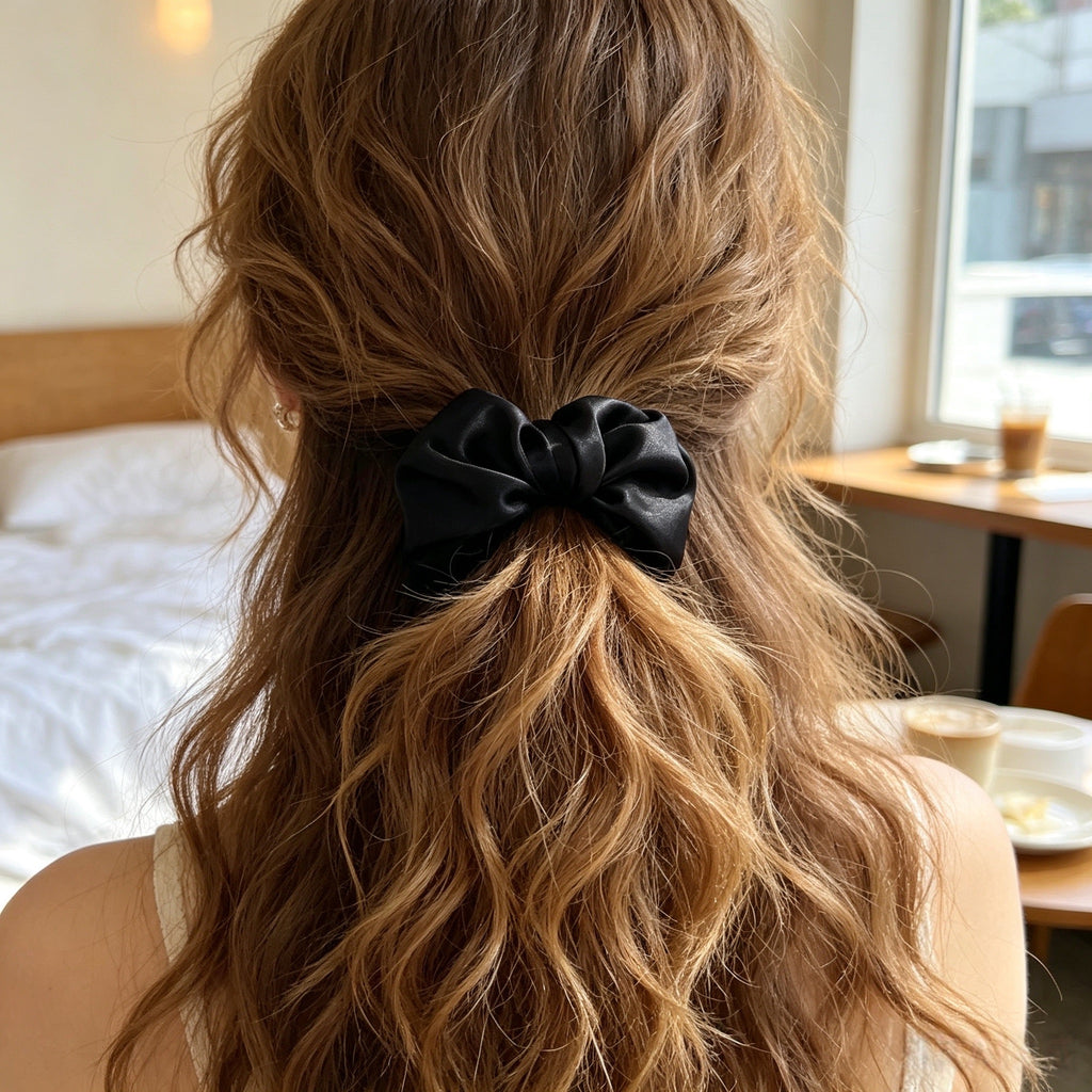 POFFLET Soft Shine Scrunchie detail view