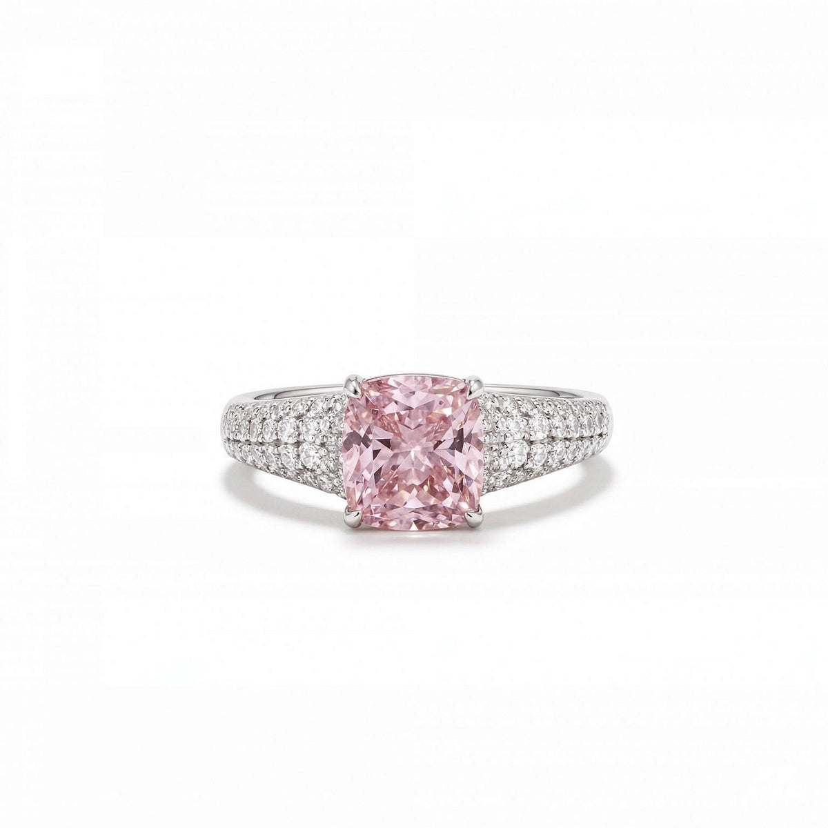 Cushion Spark ring in Blush on white background